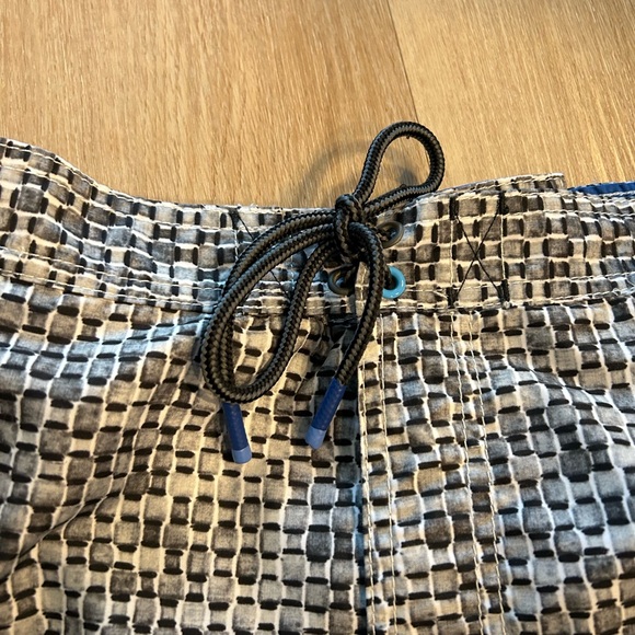 Men’s Tommy Bahama Baja Geo Wave board shorts gray/navy size XXL - Picture 3 of 8